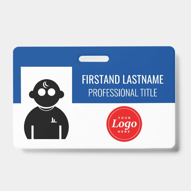 Tarjeta De Identificación Empleado azul (Front)