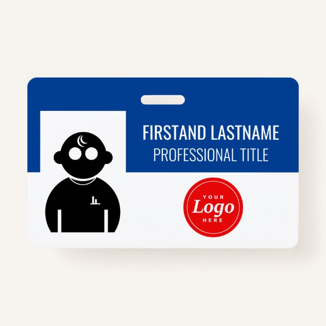 Tarjeta De Identificación Empleado azul (Anverso)