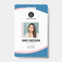 Empleado corporativo moderno personalizado rosa az