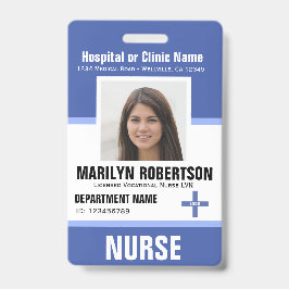 Tarjeta De Identificación Empleado de Clínica Hospitalaria Personalizado