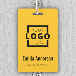 Tarjeta De Identificación Empleado de código de barras básico del logotipo d