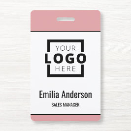 Tarjeta De Identificación Empleado de código de barras básico del logotipo d