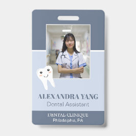 Tarjeta De Identificación empleado de la consulta del dentista, foto de asis