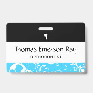 Tarjeta De Identificación Empleado de Oficina Dental Damask Pro