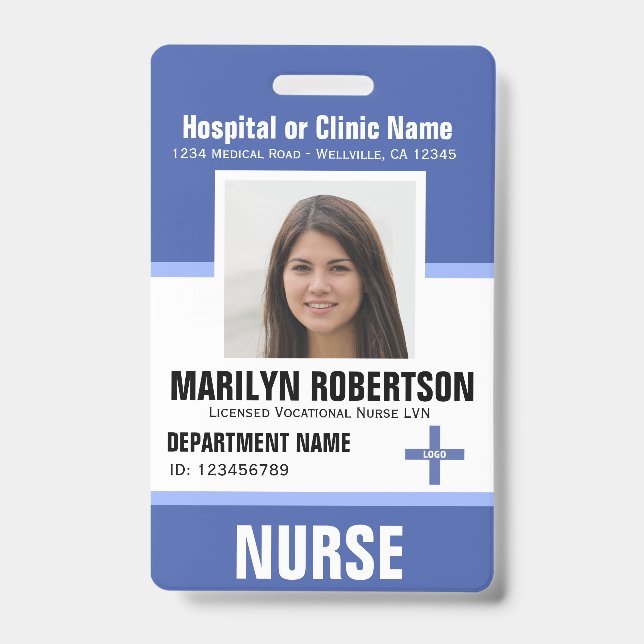 Tarjeta De Identificación Empleado del hospital clínico personalizado (Front)