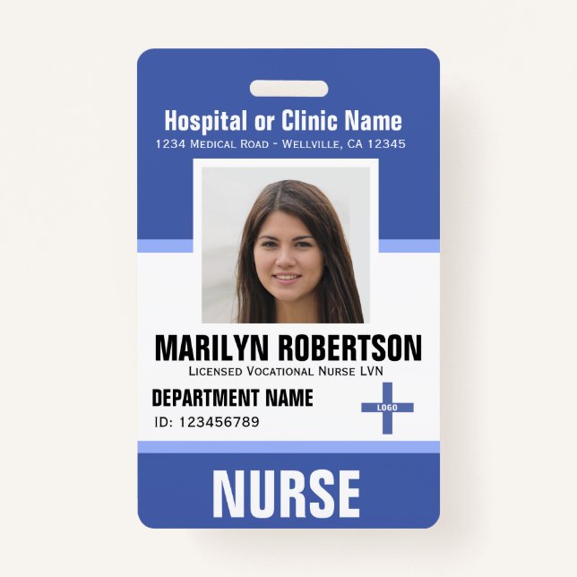 Tarjeta De Identificación Empleado del hospital clínico personalizado (Anverso)