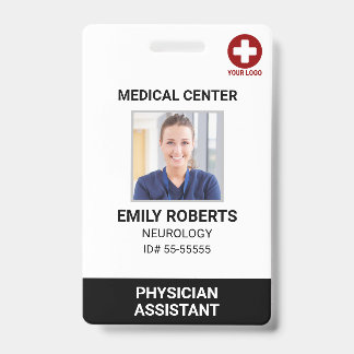 Tarjeta De Identificación Empleado médico del hospital - Médica de enfermerí