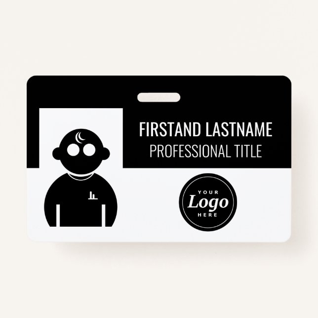 Tarjeta De Identificación Empleado negro (Anverso)