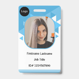 Tarjeta De Identificación empleado personalizado azul, identficación persona