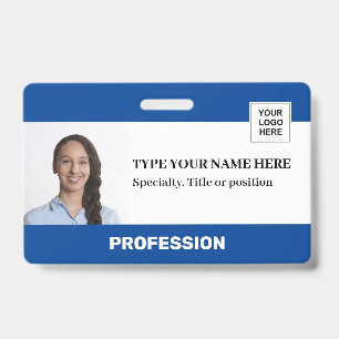 Tarjeta De Identificación Empleado Personalizado Código de Barras del Logo
