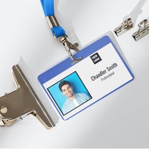 Tarjeta De Identificación Empleado personalizado con foto, código de barras,