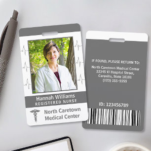 Tarjeta De Identificación Empleado personalizado del hospital de enfermeras 