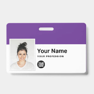 Tarjeta De Identificación Empleado Personalizado - Foto, Código de barras, 