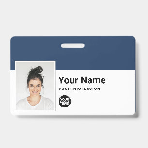 Tarjeta De Identificación Empleado Personalizado - Foto, Código de barras,