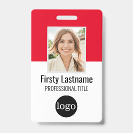 Tarjeta De Identificación Empleado personalizado - Foto, código de barras, l