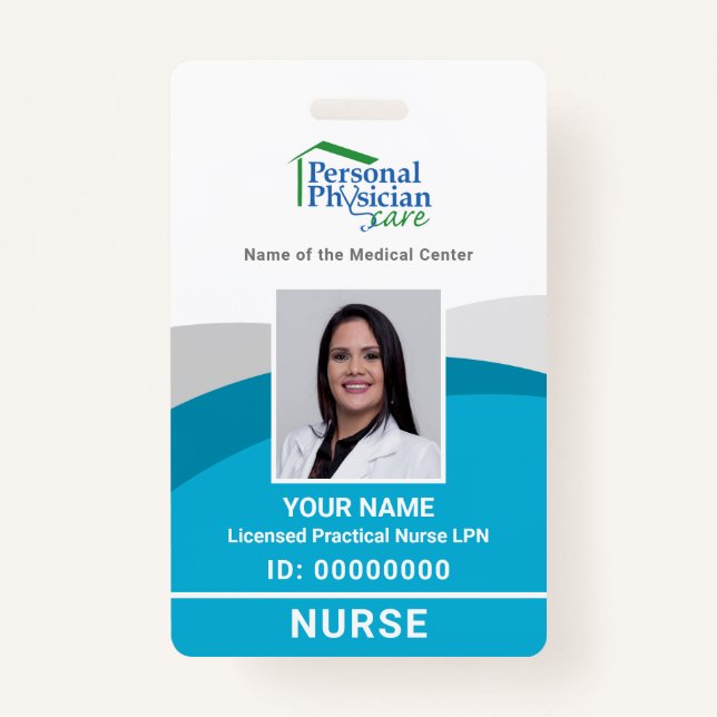 Tarjeta De Identificación Empleado personalizado - Foto, código de barras, l (Anverso)