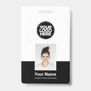 Tarjeta De Identificación Empleado personalizado - Foto, código de barras, l