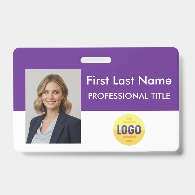 Tarjeta De Identificación Empleado personalizado - Foto, código de barras, l (Parte frontal)