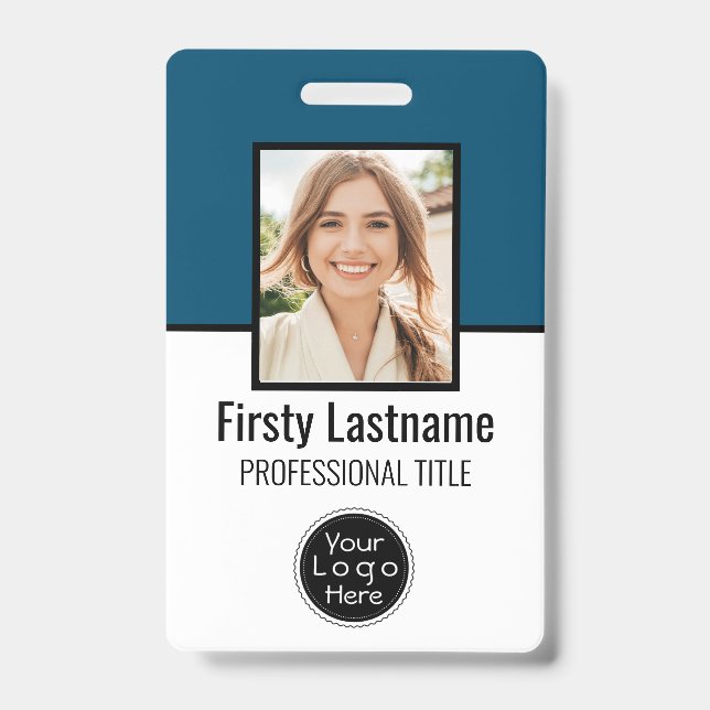 Tarjeta De Identificación Empleado personalizado - Foto, código de barras, l (Anverso)