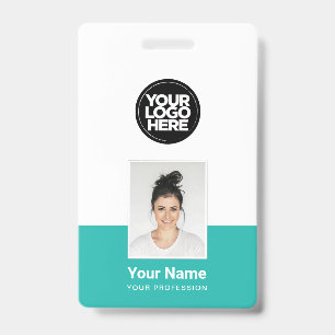 Tarjeta De Identificación Empleado personalizado - Foto, código de barras, l