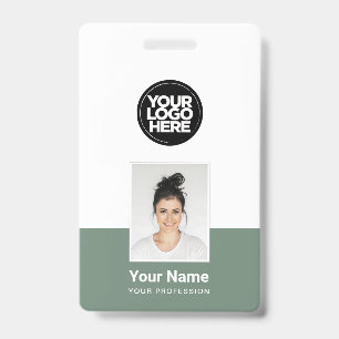 Tarjeta De Identificación Empleado personalizado - Foto, código de barras, l