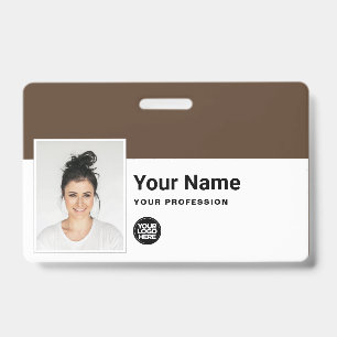 Tarjeta De Identificación Empleado Personalizado - Foto, Código de Barras, L