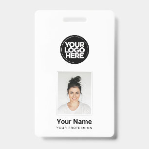 Tarjeta De Identificación Empleado personalizado - Foto, código de barras, l