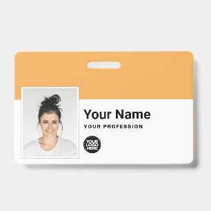 Tarjeta De Identificación Empleado Personalizado - Foto, Código de Barras, L