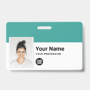 Tarjeta De Identificación Empleado personalizado - Foto, código de barras, l