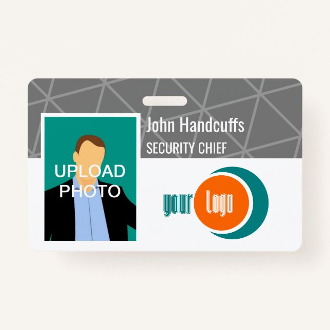 Tarjeta De Identificación Empleado personalizado - Foto, código de barras, l (Anverso)