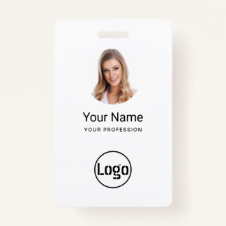 Tarjeta De Identificación Empleado personalizado - Foto, código de barras, l