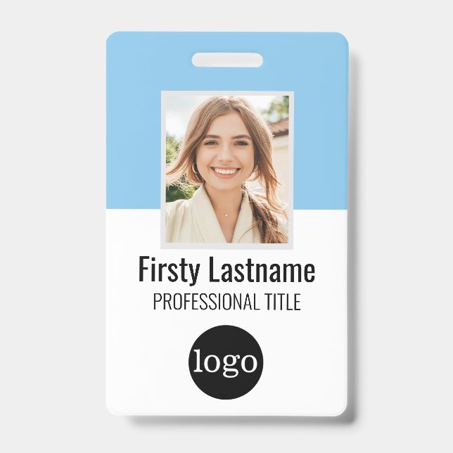 Tarjeta De Identificación Empleado personalizado - Foto, código de barras, l (Anverso)