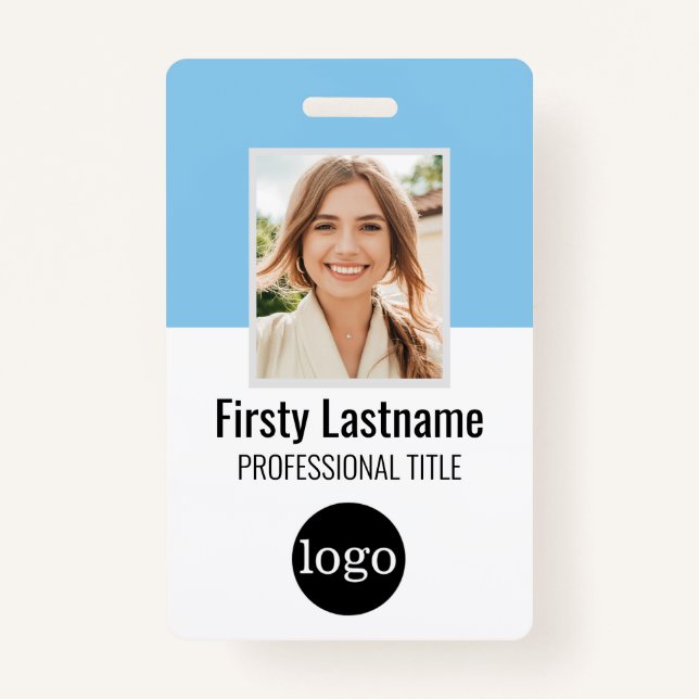 Tarjeta De Identificación Empleado personalizado - Foto, código de barras, l (Anverso)