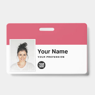 Tarjeta De Identificación Empleado personalizado: foto, código de barras, lo