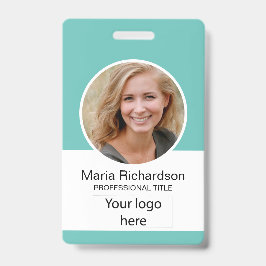 Tarjeta De Identificación Empleado personalizado, foto, código de barras, lo