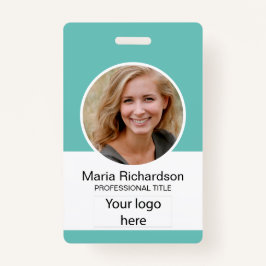 Tarjeta De Identificación Empleado personalizado, foto, código de barras, lo