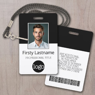 Tarjeta De Identificación Empleado personalizado: foto, código de barras, lo