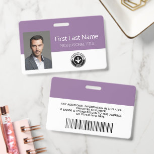 Tarjeta De Identificación Empleado personalizado: foto, código de barras, lo