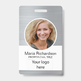 Tarjeta De Identificación Empleado personalizado, foto, código de barras, lo