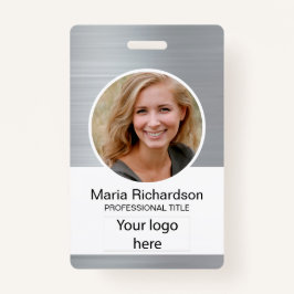 Tarjeta De Identificación Empleado personalizado, foto, código de barras, lo