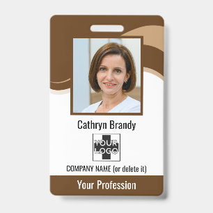 Tarjeta De Identificación Empleado Personalizado, Foto, Código de Barras y L