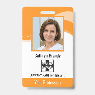 Tarjeta De Identificación Empleado Personalizado, Foto, Código de Barras y L