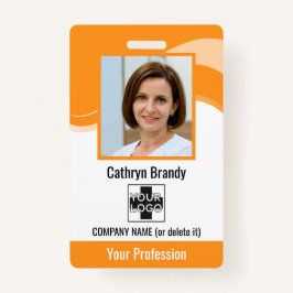 Tarjeta De Identificación Empleado personalizado, foto, código de barras y l