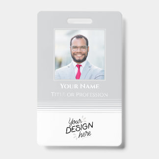 Tarjeta De Identificación Empleado personalizado, Foto, Nombre, Título, Logo