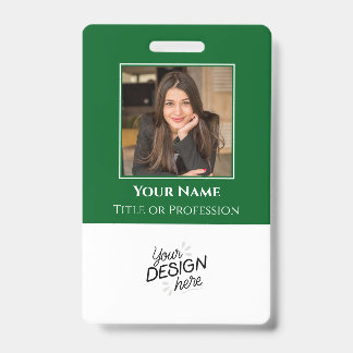 Tarjeta De Identificación Empleado personalizado, Foto, Nombre, Título, Logo