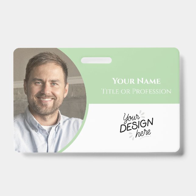 Tarjeta De Identificación Empleado personalizado, Foto, Nombre, Título, Logo (Parte frontal)