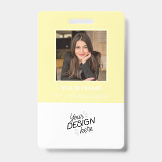 Tarjeta De Identificación Empleado personalizado, foto, nombre, título, logo