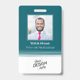 Tarjeta De Identificación Empleado personalizado, Foto, Nombre, Título, Logo