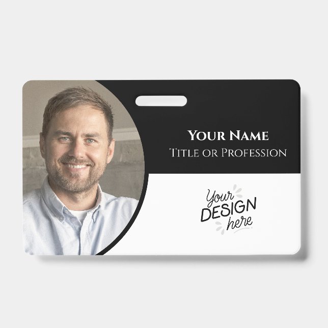Tarjeta De Identificación Empleado personalizado, Foto, Nombre, Título, Logo (Parte frontal)