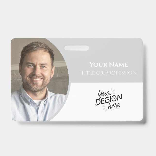 Tarjeta De Identificación Empleado personalizado, Foto, Nombre, Título, Logo (Parte frontal)